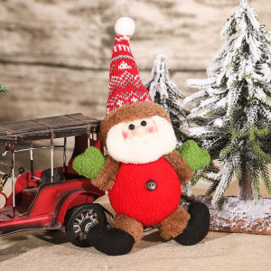 LED Snowman Elk Santa Claus Doll Christmas Luminous Toy Xmas Tree Decoration Hanging Ornament Gift