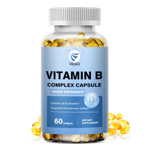 B-Complex Vitamin Supplements (B12 B1 B2 B3 B5 B6 B9 Folic Acid &Biotin) for Improve Immunity System