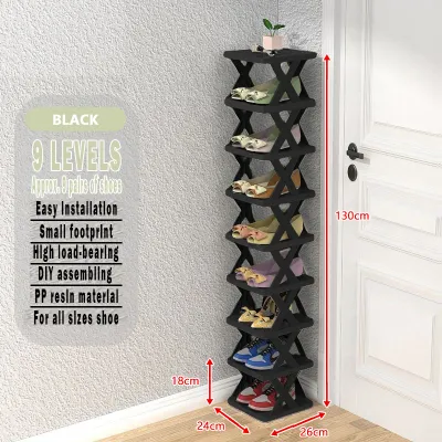 9 Layer Simple Folding Multi-tier Shoe Rack Balcony Shoe Rack Organizer Space saver Simple Shoes Storage For Dormitory Generalhome