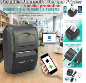 [SG Stock] 5809 Portable Bluetooth Thermal Printer | 90mm/s High Speed Receipt Maker | iOS/Android/Windows Compatible | 2000mAh Rechargeable POS Printer