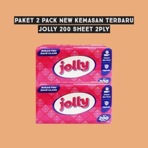 PAKET 2 PACKJolly Tissue Facial 200 sheets 2ply Tisu Tisue Wajah