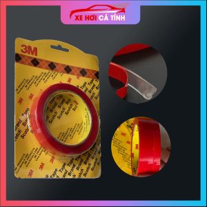 Băng dính 3M LOẠI TỐT 2 mặt đục và trong suốt loại 10mm 20mm dài 3mét băng keo dán cường lực siêu dính ô tô nội thất
