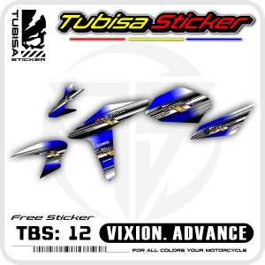 Striping Vixion Advance - Stiker Striping Variasi Motor Vixion Advance Motif Racing TBS.12