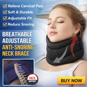 Breathable Adjustable Anti-Snoring Neck Brace Three-dimensional Neck Support Cervical Spine Support Silicone Massage Pad