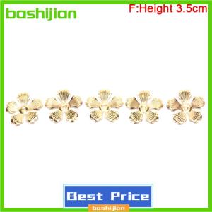 bashijian 50Pcs Vintage Metal Leaf Filigree Flower Slice Charms DIY Craft Jewelry Making