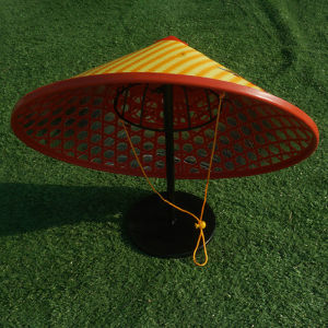 Minwen Cone Hat Retro Bamboo Rattan Fisherman Hat Handmade Weave Straw Bucket Hat Rain Dance Props Cone Sunshade Hat Plastic Bamboo Hat