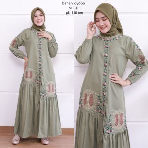Baju Gamis Bordir Katun Toyobo Terbaru Kualitas Premium Gamis Malaysia