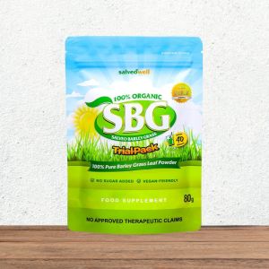Trial Pack consists of 80 grams of On The Go Salveo Barley Grass (SBG) Pure and Organic Barley Grass