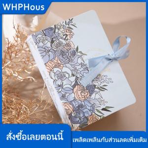 WHPHous กล่องของขวัญรูปหนังสือ1ชิ้นพร้อมริบบิ้นกระดาษแข็งลูกอมกล่องบรรจุภัณฑ์ของขวัญช็อคโกแลตสำหรับงานแต่งงานวันเกิดวันแม่