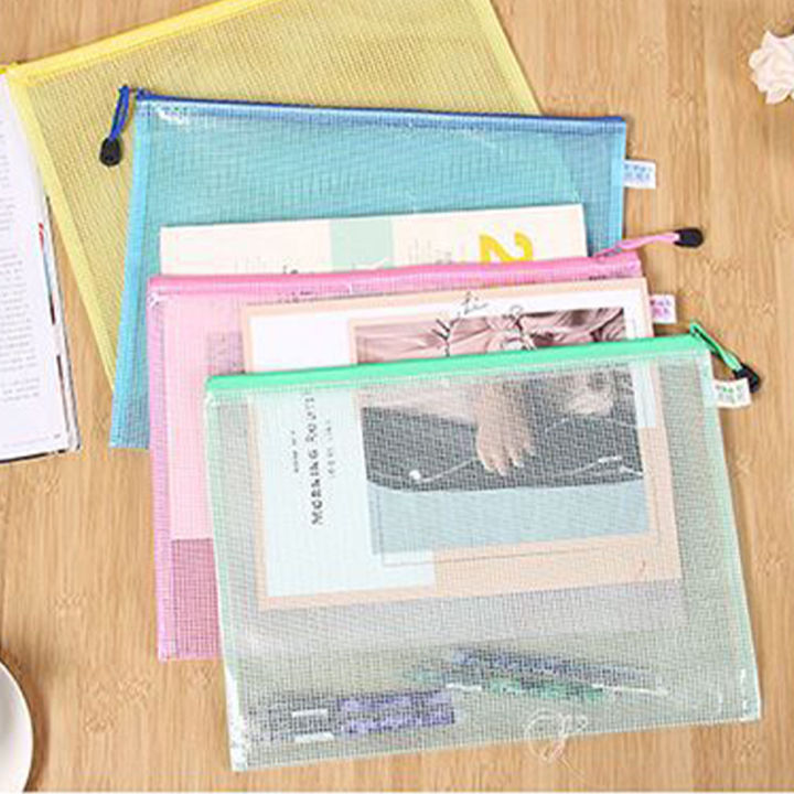 3Pcs Mesh Zipper Pouch Zipper File Bags, Puzzle Project Bags for Cross ...