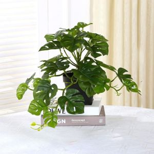 FUNG Nordic Tropical Garden Decor Office Party Decoration Room Tree Bonsai Green Plant Fake Plant Simulation Plants Turtle Leaves
