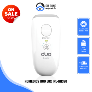 Máy Triệt Lông Mini Bằng Tia Laser  HoMedics Beauty Duo Lux IPL-HH390-GB Thế Hệ Mới Nhất Máy Triệt Lông Toàn Thân Máy Triệt Lông Mặt Nách Chân Vùng Bikini Vùng Kín Nhập Đức Bảo Hành 12 Tháng