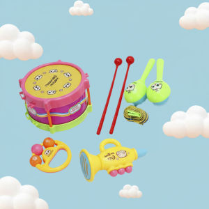 Bộ nhạc cụ mini cho bé – Lục lạc trống kèn phát triển năng khiếu giúp trẻ thính giác và sáng tạo mới nhất 2025