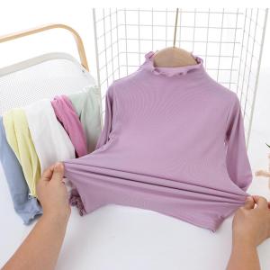 Malaysia Ready STOCK 2021 New Design Kids Long-sleeved Bottoming Shirt Solid Color