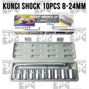 New Deland Kunci Shock Sock hand Socket Sok Set 10 Pcs 8-24 mm