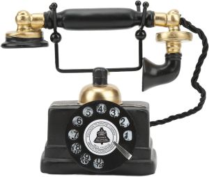 Retro Decorative Phone Model Telephone Wall Decor Cafe Bar Store Window Vintage Telephone Model Retro Home Study Desktop Resin Telephone Model Decoration