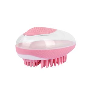 ER52858 2 In 1 Dog Bath Brush Comb with Shampoo Dispenser Silicone Cat Massage Brush Professional Non Slip Pet Shower Comb Puppy