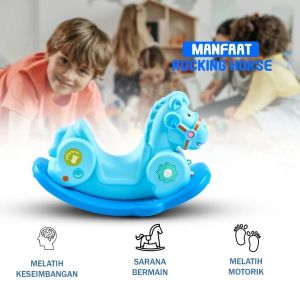 Kuda kudaan Rocking Horse Mainan Anak Rocking Pony Goyang Horse Poni Jungkat Jungkit Rocker Ayun