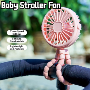 MINIFELE 262 Multifunctional Octopus Mini Fan 360 Degree Rotation Adjustable Baby Stroller Fan Handheld Portable Fan for Outdoor Use
