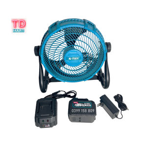 Quạt chạy pin K-Max chân pin phổ thông 4cm 4 cấp độ gió quạt lớn đường kính 29cm có thể dùng điện trực tiếp