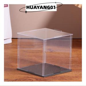 HUAYANG01 [2023 new HOT FASHION] 1PC trong suốt Acrylic hiển thị hộp lưu trữ chống bụi bảo vệ hiển thị tủ hộp cho búp bê đồ chơi sưu tầm 22 kích cỡ