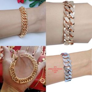Gelang Rantai Sisik Naga Perhiasan Wanita Titanium Tembaga Xuping Rodium perhiasan aksesoris lapis emas 1824 karat