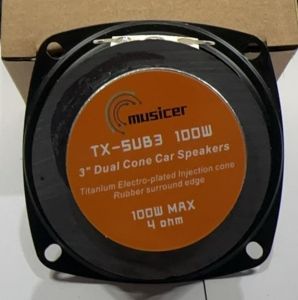 MUSICER TX-SUB3 3” Dual Cone Car Speaker 100 Watts 4 Ohms