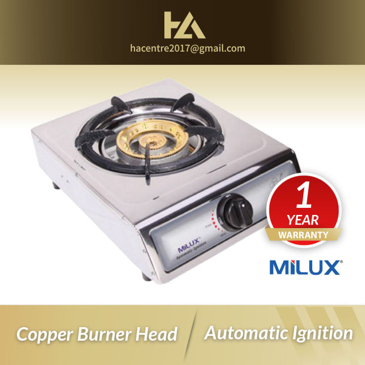 Milux Stainless Steel Single Burner Gas Stove MS107 MS-107 煤气