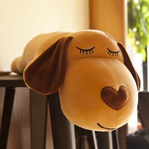 Chó Bông Nằm Lười Dài Mũi Tim - Gấu Bông Gối Ôm Chó Mũi Tim Tai Dài Siêu To Siêu Mềm Mịn Co Dãn 4 Chiều