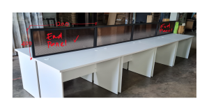 Hatton Table Partition Office Desk Divider | Space Panel Divider | ONLY For 25mm Thick Table Top (Max 6 pcs in a order)