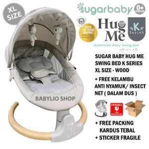 Sugar Baby Hug Me K Series Swing Chair with Table / Sugar Baby Hug Me K Series Swing Bed XL Size / Ayunan Bayi / Automatic Swing / Folded Swing Bed