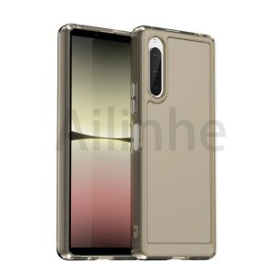 สำหรับ SONY Xperia เคสใส10V 5V 1V ฝาหลังโทรศัพท์กันกระแทกใสซิลิโคน TPU สีลูกกวาดนุ่มนวลหรูหรา