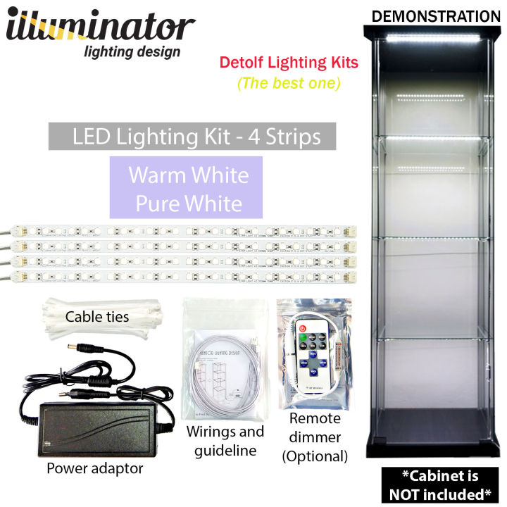 LED Strips Light LED Lighting Kits For IKEA DETOLF Aluminum 4