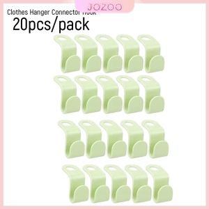 Jozoo 20pcs/pack Clothes Hanger Connector Hooks Space Saving Wardrobe Closet Storage Holder Rack