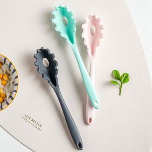 ZYJC MALL Silicone Slot Dinnerware Tableware Colander Noodles Ladle Spaghetti Spoon Pasta Scoop Spaghetti Server