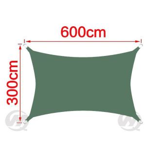 Dark Green Awning Canvas420D Sun Shade SailSquare and Rectangular Waterproof Oxford Canopy Sunblock 98% UV Blockage Water Resistant Sunshade Cloth 2m3m4m5m6m