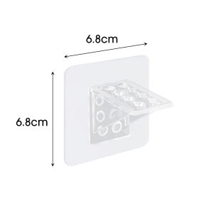 2Pcs Adhesive Shelf Support - Self-adhesive Shelf Clapboard Bracket - Nail-free Right Angle Shelf Bracket - Cabinet Clapboard Triangle Adhesive Holder