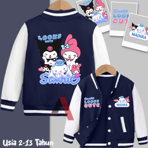 jaket Zipper Anak Perempuan Bisa Custome Nama Karakter Sanrio Usia 2-13 Tahun Jacket Resleting Lucu