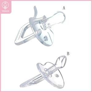 【YIDAO4】 Simple Transparent Safe Silicone Baby Infant Toddler Pacifier Flat Round Nipple