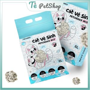 PET CHOICE - Cát đậu nành mix đất sét vệ sinh cho mèo khử mùi mạnh mẽ 2kg/6L