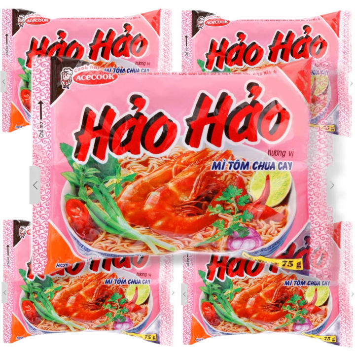 [ ĐỪNG BỎ LỠ] Combo 5 gói ( mỗi gói 75g) Mì tôm chua cay Hảo Hảo (Date ...
