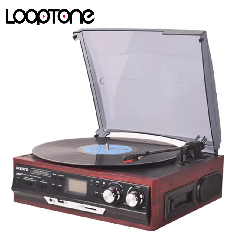 LoopTone Vintage Stereo Phono Players for 33/45/78RPM Bluetooth