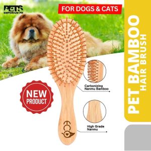 Pets Emporium Bamboo Pet Brush for Dogs and Cats: Gentle Powerful Eco-Friendly Grooming Solution