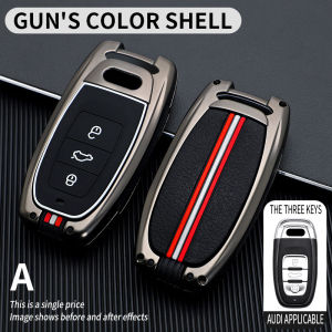 For Audi A3 A4 A5 A6 A7 A8 Q5 Q7 A4L A6L TT TTS RS S6 S7 S8 Zinc Alloy Luminous Remote Flip Smart Car Key Fob Case Cover Shell Protector Keychain