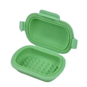 Portable Silicone Soap Holder Travel Soap Dish Container With Sealing Lid Anti-slip Bathroom Soap Dish Storage Case Box2026