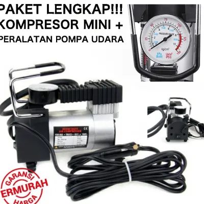 Kompresor angin elektrik Kompresor mini Pompa ban mobil dan motor - Cream