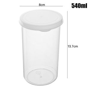 10PCS 540ml Daily Transparent Sealed Moisture-proof Spice Dry Goods Storage Box Kitchen Restaurant Universal Large-capacity Fresh Food Storage Jar Organizer