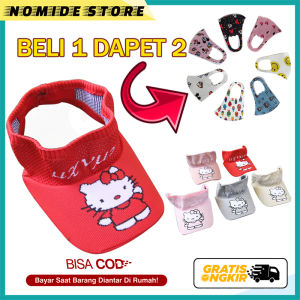 TOPI PANTAI SENAM ANAK PEREMPUAN BASEBALL SPORT CAPS ANAK CEWEK CAPS KIDS HELLO KITTY ZG NOMIDE