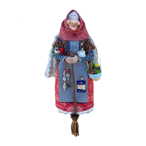 Handmade Kitchen Witch Doll Witch Doll on Door Decor Witch Doll Luck Charm Home Decor Witchs Doll Home Decoration for Cuisine Flying Witch Figures on Broomsticks(Red)