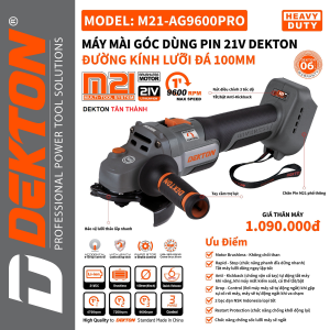 Máy cắt pin DEKTON M21 - AG100PROMAX Bản T10/2024 /Boost Function / Anti-Kickback / Thắng Rapid Stop